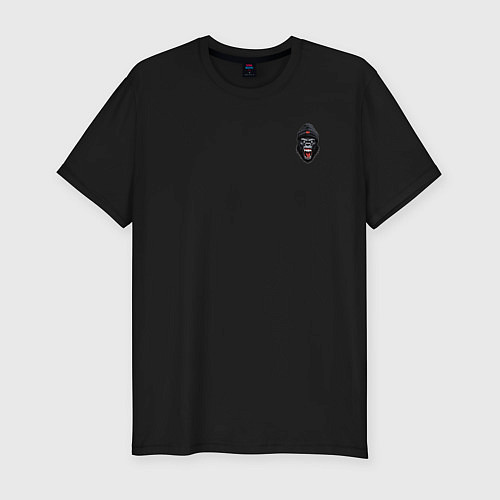 Мужская slim-футболка Black angry gorilla / Черный – фото 1