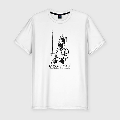 Мужская slim-футболка Don Quixote / Белый – фото 1