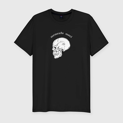 Мужская slim-футболка Skull Memento Mori / Черный – фото 1