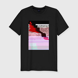 Футболка slim-fit Abstract glitch, цвет: черный