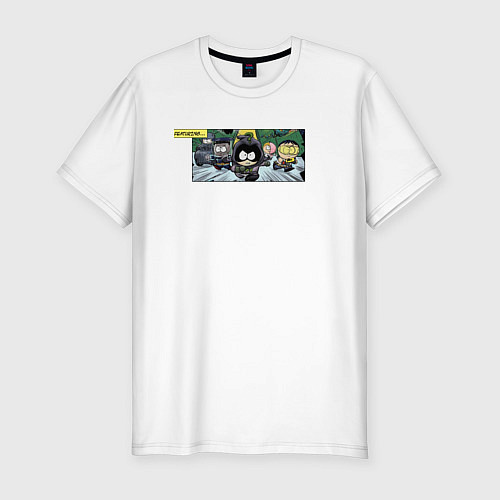 Мужская slim-футболка Комикс Южный парк арт / Белый – фото 1