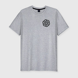 Мужская slim-футболка Лого Chat GPT