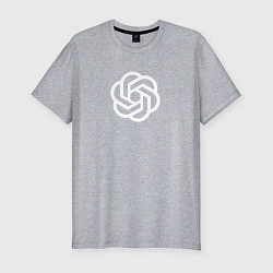 Мужская slim-футболка Логотип Chat GPT