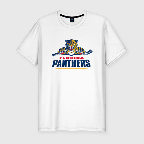 Мужская slim-футболка Florida panthers - hockey team / Белый – фото 1