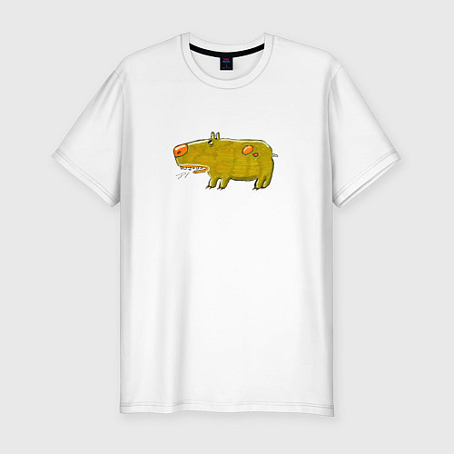 Мужская slim-футболка Angry Dog / Белый – фото 1
