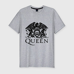 Футболка slim-fit Queen - logo, цвет: меланж