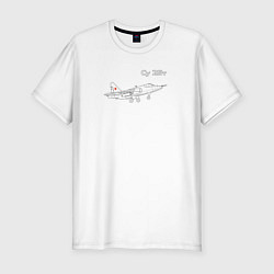 Мужская slim-футболка ВВС Су 25т