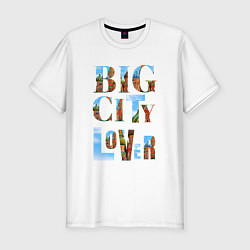 Футболка slim-fit Big city lover Moscow, цвет: белый