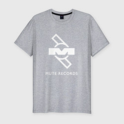 Футболка slim-fit Depeche Mode Mute Records Logo, цвет: меланж