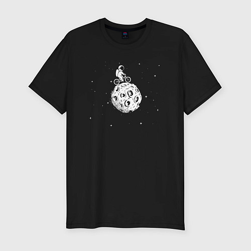 Мужская slim-футболка Bike space / Черный – фото 1
