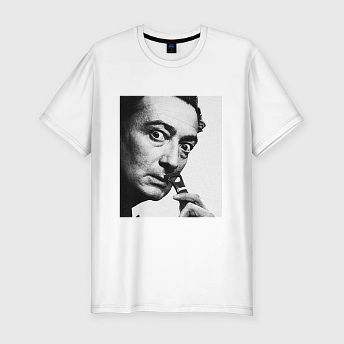 Мужская slim-футболка Salvador Dali / Белый – фото 1
