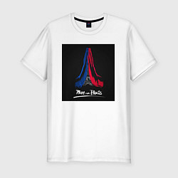 Мужская slim-футболка Pray for Paris