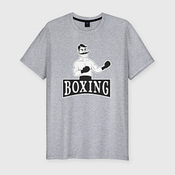 Футболка slim-fit Boxing man, цвет: меланж