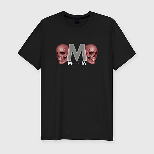 Мужская slim-футболка Depeche Mode - Skulls Memento Mori / Черный – фото 1