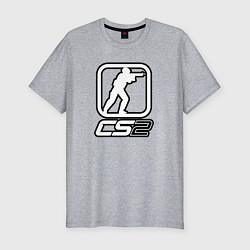 Мужская slim-футболка CS2 logo