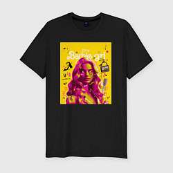 Мужская slim-футболка Barbie girl