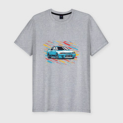 Футболка slim-fit Nissan Skyline R32 GTR, цвет: меланж