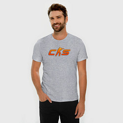 Футболка slim-fit CS 2 orange logo, цвет: меланж — фото 2