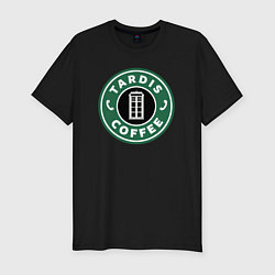 Футболка slim-fit Tardis coffee, цвет: черный