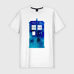Футболка slim-fit Space tardis, цвет: белый