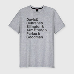 Футболка slim-fit Легенды джаза, цвет: меланж