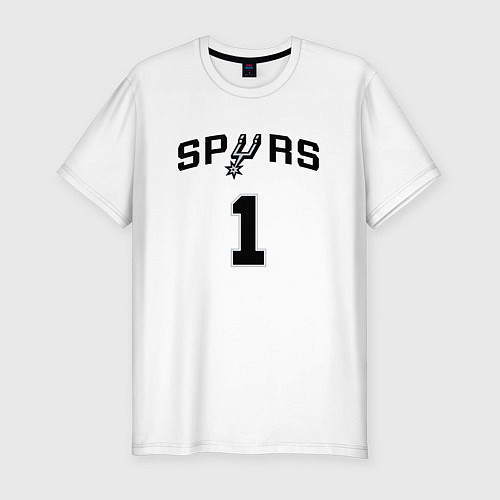 Мужская slim-футболка Форма Виктор Вембаньяма / Белый – фото 1