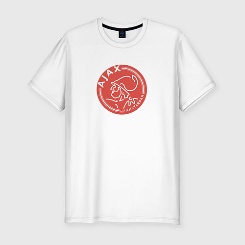 Мужская slim-футболка Футбольный клуб Ajax / Белый – фото 1