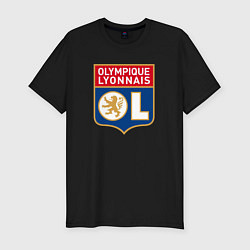 Футболка slim-fit Olympique lyonnais fc, цвет: черный