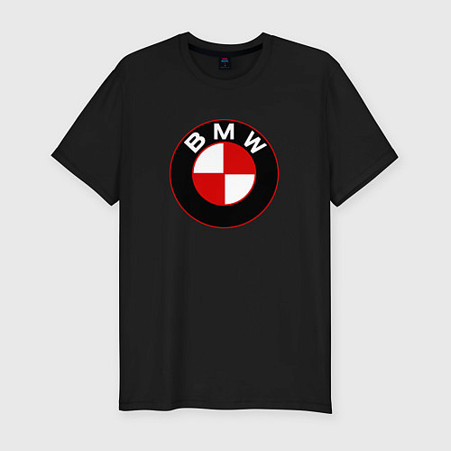 Мужская slim-футболка Bmw sport brend / Черный – фото 1