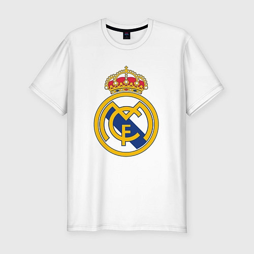 Мужская slim-футболка Real madrid fc sport / Белый – фото 1