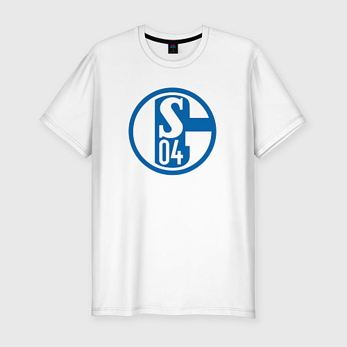 Мужская slim-футболка Schalke 04 fc club / Белый – фото 1