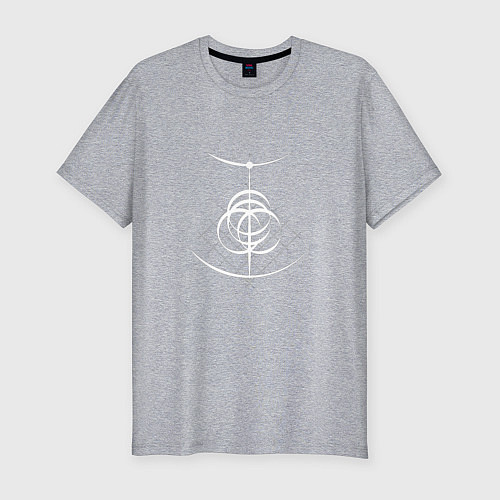 Мужская slim-футболка Логотип Elden Ring арт / Меланж – фото 1