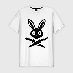 Мужская slim-футболка Кролики-пираты