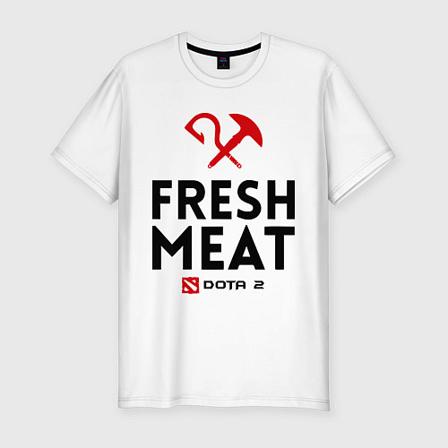 Мужская slim-футболка Fresh Meat / Белый – фото 1
