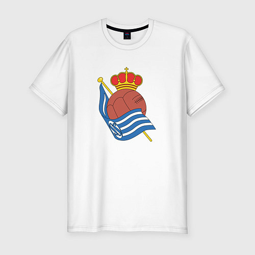 Мужская slim-футболка Real Sociedad fc club / Белый – фото 1