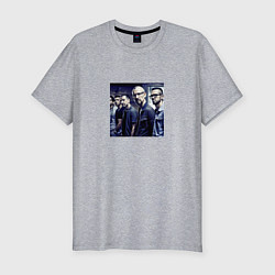 Футболка slim-fit Linkin Park - музыкальная группа, цвет: меланж