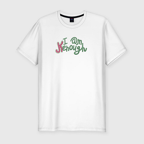 Мужская slim-футболка Я просто Кен из фильма про Барби / Белый – фото 1