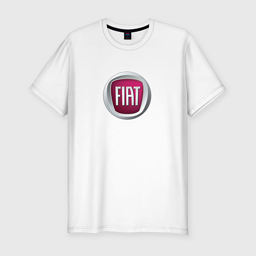Мужская slim-футболка Fiat Italy / Белый – фото 1