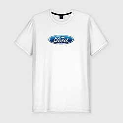 Футболка slim-fit Ford usa auto brend, цвет: белый