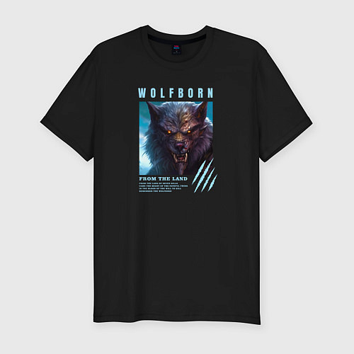 Мужская slim-футболка Powerwolf: Wolfborn / Черный – фото 1