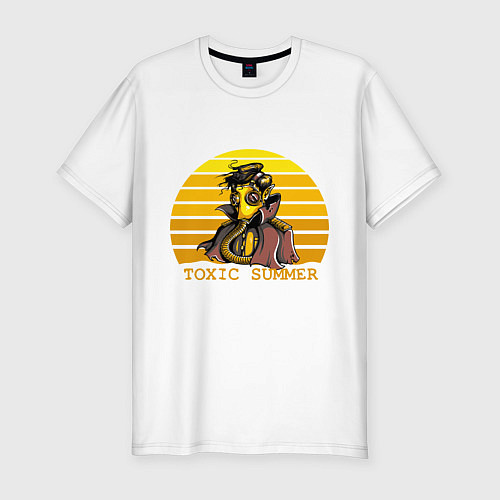 Мужская slim-футболка Toxic summer sun / Белый – фото 1