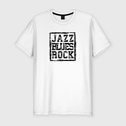 Футболка slim-fit Jazz Rock Blues, цвет: белый