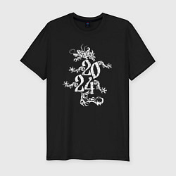 Мужская slim-футболка Китайский змей 2024