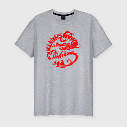 Футболка slim-fit Manchester dragon, цвет: меланж