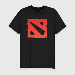 Мужская slim-футболка Dota 2 логотип