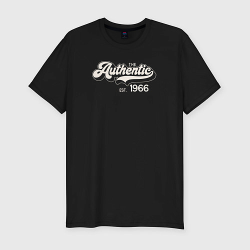 Мужская slim-футболка Authentic 1966 / Черный – фото 1