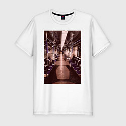 Мужская slim-футболка Призрачный поезд