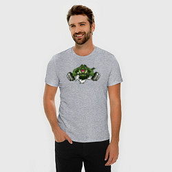 Футболка slim-fit Crocodile gym, цвет: меланж — фото 2