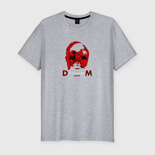 Мужская slim-футболка Depeche Mode - Memento Mori Tour череп / Меланж – фото 1
