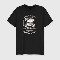 Футболка slim-fit Классика 1976, цвет: черный